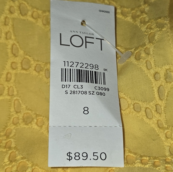 NWT Ann Taylor Loft Bright Yellow Shift Dress Women's Size 8 - Picture 7 of 9